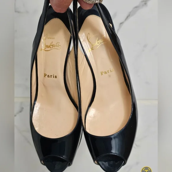 Christian Louboutin Black Slingback Heels - Picture 11 of 15
